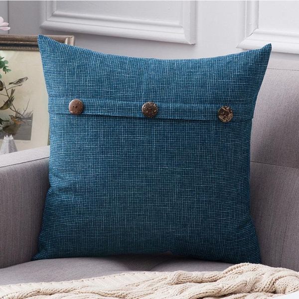 45x45 cm taie d'oreiller pour canapé-lit haute qualité coton lin jeter housse de coussin impression chambre coussin/décoratif