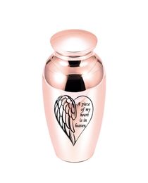 Urne de crémation d'aile d'ange d'amour de 45x70mm pour le souvenir de cendres petite urne funéraire commémorative pour PetsHumans7039269