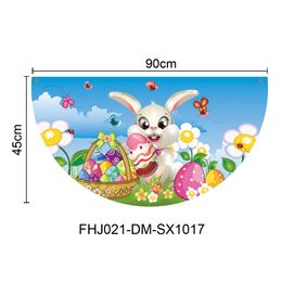 45x90 cm drapeau de Pâques heureux coloré lapin à œuf décoratif maison de salon