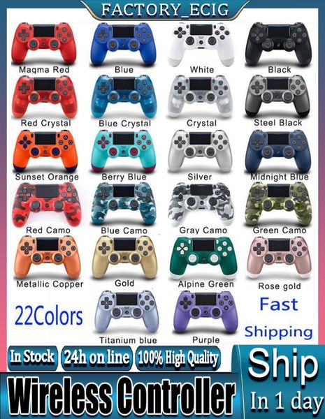 46 colores en stock Controlador de juego Bluetooth inalámbrico para PS4 Vibration Joystick GamePad Game Game Controller para PS4 Play Station con1573988