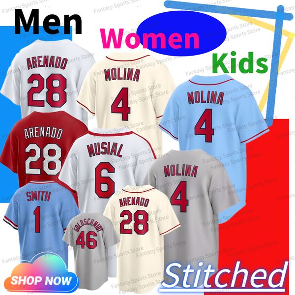 46 Maillot Paul Goldschmidt 4 Yadier Molina Basaeball Willson Contreras 1 Smith 7 Knizner Alec Burleson 22 Flaherty Brendan Donovan Blue Jack Flaherty Cabrera Personnalisé