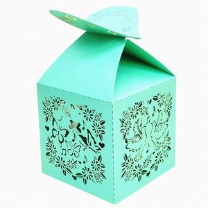 46 stuks lasergesneden bloemen en vogels vlinders feest gunst traktatiedozen creatief snoep chocolade verjaardag bruiloft of babyshower gunsten doos geschenken decors