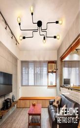468 koppen Meerdere staaf Smeedijzeren plafondlicht Retro industrieel Loft Noordse koepellamp voor Home Decor Dining Cafe Bar3730847