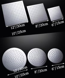 4681012 Zoll Edelstahl Regenduschkopf Badezimmer Quadratischer Duschkopf Wasserhahn Zubehör2917617
