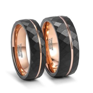 468 mm breedte aangepaste vintage ring ring tungsten verlovingsband voor vrouw man blackrose goud twee tonen kunnen maat 414 240514 ingaan