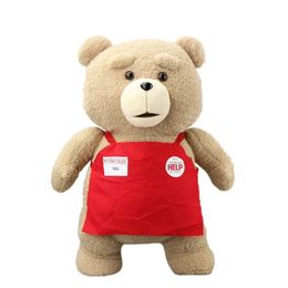 46 cm TED Pluche Film Teddybeer 2 Pop Speelgoed In Schort stijlen Zachte Knuffels Dier voor Kinderen Gift 240131