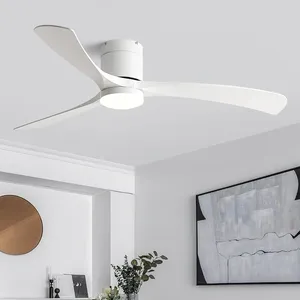 46 pouces plancher bas ventilateur de plafond lumière moderne blanc ABS lame DC télécommande Led lumières Restaurant la chambre 110V 220V