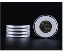 46mm Plastic Coin Holder Storage Case Collection Display Container Box met Pad 5 Size Rings SN2238