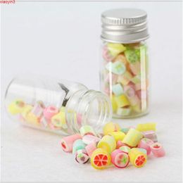 47 * 90 * 34mm 100ml Bouteilles En Verre Bouchon En Aluminium Vide Transparent Liquide Cadeau Conteneur De Bonbons Souhaitant Bocaux 12pcs / lothaute qualité