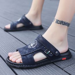 47 Leather Large Summer Echte klassieke slippers zachte sandalen Heren Romeinse Comfort Walking Shoes 230720 5