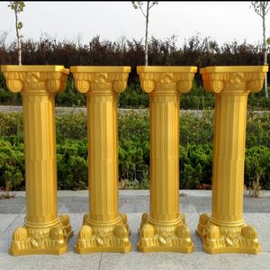 Colonne romaine dorée de 47 pouces (120cm) de haut, décoration de mariage, centres de table, piliers, supports de fleurs, accessoires de fête cités sur la route