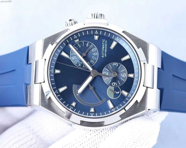 47450 Montre pour homme en or rose TWA Factory Cadran noir / bleu Suisse 1222-SC Automatique 28800vph Verre saphir Montres de luxe Résistance à l'eau 30M c1