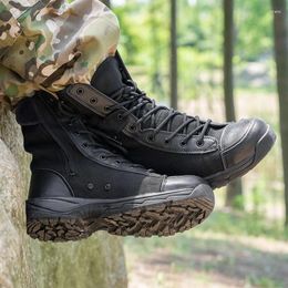 476 mannen fiess 36-46Size dames schoenen militaire training canvas schoen buiten sport slijtage ademende adactische laarzen zomer klimmen h 49
