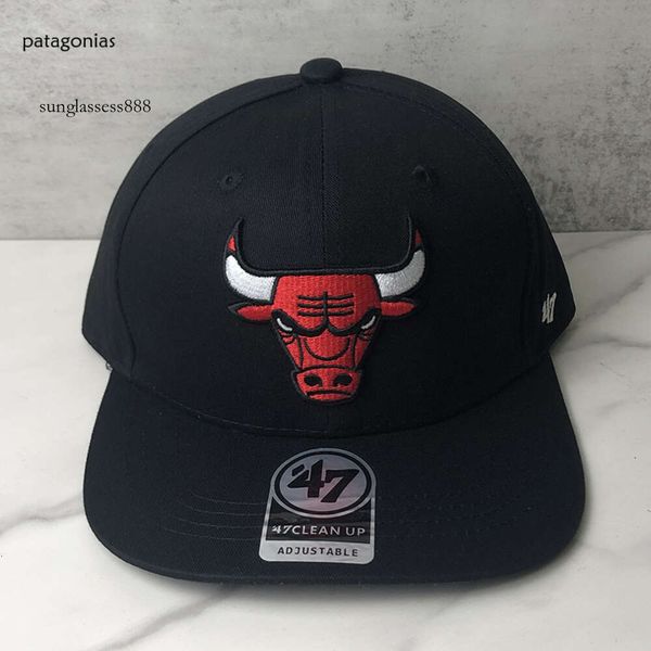 Chapeau de basket-ball tendance de la série 47brand, chapeau de baseball Bulls, chapeau à bord plat de haute qualité