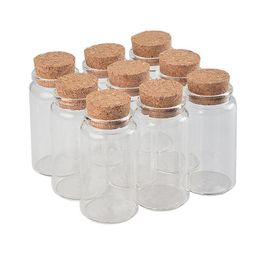 47x90x33mm 100ml petites bouteilles en verre avec des pots vides en liège flacon pour la décoration de la maison artisanat d'art 24 pièces Almbk