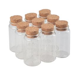 47x90x33mm 100 ml de minuscules bouteilles en verre avec des pots vides en liège pour décoration domestique artisanat 24pcs jssgc