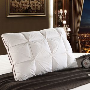 Oreiller en plumes 48*74cm 3D pain blanc duvet de canard Standard antibactérien élégant Textile de maison 014