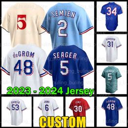 48 Jacob Degrom Baseball Jersey 53 Adolis Garcia 5 Corey Seager Rangers City Connect 2 Marcus Semien Nolan Ryan Yerry Rodriguez Texas Jon Gray Josh Jung 31 Max