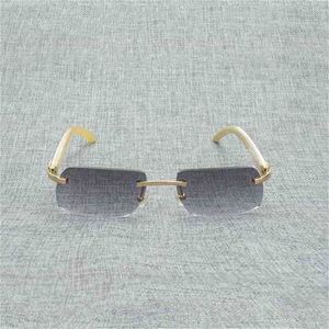 48% KORTING Vintage Houten Heren Natuurlijk Zwart Wit Buffelhoorn Brilmontuur voor Outdoor Vrouwen Randloze Houten Shades Oculos GafasKajia Nieuw