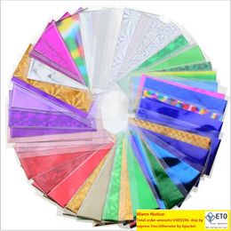 48 feuilles mélange couleur transfert feuille Art étoile Design autocollant décalcomanie pour soins polonais bricolage univers Nail Art décoration