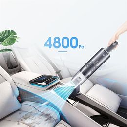 Aspiradora portátil para uso doméstico o en coche, miniaspiradora inalámbrica recargable por USB, 4800PA, 75W, limpieza del hogar, barredora 283C