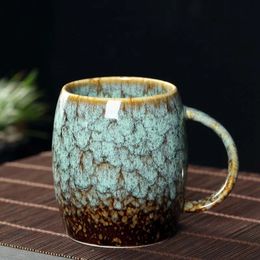 480 ml grande Chine tasse en céramique four changement tasse à café tasses d'eau en porcelaine poterie tasses à thé cadeau en gros Drinkware avec poignée 240102