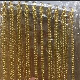 480 piezas Collar de cadenas de bolas chapadas en oro 45 cm 18 pulgadas 1 2 mm Ideal para azulejos de Scrabble Azulejos de vidrio Tapas de botellas colgantes y más 2607