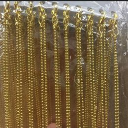 480 pièces collier de chaînes à billes plaquées or 45 cm 18 pouces 1 2 mm idéal pour les carreaux de Scrabble pendentif en verre bouchons de bouteilles et plus encore 249e