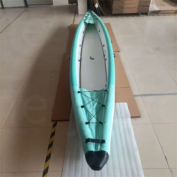 480x53x35cm Planche de surf gonflable Dropstitch Double Seater Fishing Kayak bateau canoë pvc dériveur radeau pompe siège manomètre drop stitch matériel