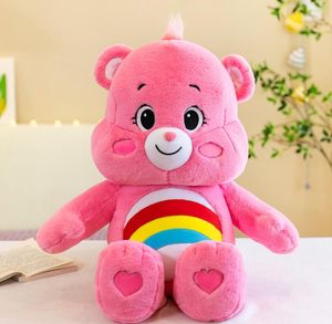 48 cm nouveau kawaii arc-en-ciel ours en peluche moelleux peluche poupée Festival cadeau poupée jouets de couchage 6 couleurs