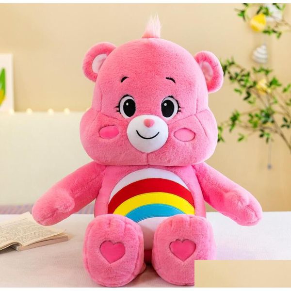 48Cm nouveau Kawaii arc-en-ciel ours en peluche peluche peluche poupée Festival cadeau Slee jouets 6 couleurs livraison directe Dhiat