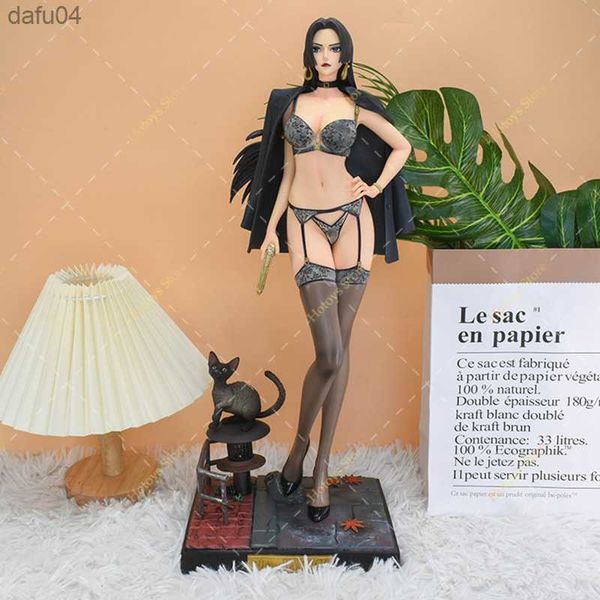 48 cm Figura de una pieza Boa Hancock GK con LED Slave Sexy Adultos Modelo PVC Figuras de acción Estatua coleccionable Juguetes Regalo de Navidad L230522