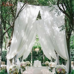 48CM5M Decoración de la boda Cortinas de organza Hilo de nieve Elemento de gasa Cristal transparente Flor de seda Tutu Arcos Suministros para fiestas 8ZSH015 220815