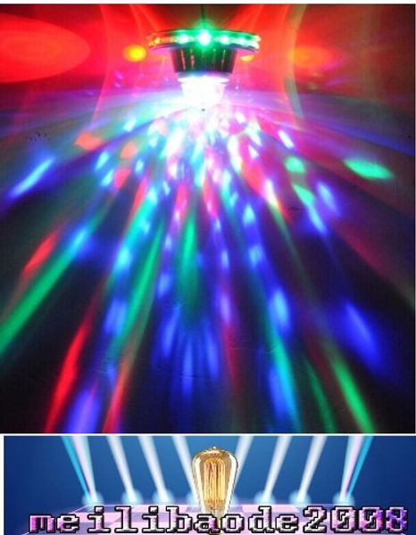 48LEDs 8W Iluminação Laser Rotativa RGB LED Bulbo Bola Cor Mudando Cristal Mágico Luz Girassol Efeitos Led para Festa de Natal MYY