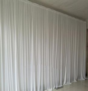 48m Pure White Tissu Fell Drapes Rideaux Cérémonie de mariage Événement de la fête Contexte pour décoration de mariage3141023