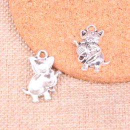 48 stcs Charms Cat garenbal 25*15 mm antiek maken hangers fit, vintage Tibetaans zilver, doe -het -zelf handgemaakt sieraden