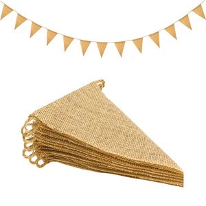 13/20/30/48/52 STKS DIY Driehoekige vlaggen Woondecoratie Jute Bunting Banner Festival Kerst Kleuterschool Huis Bruiloft Camping Lege String Banners