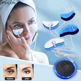 48pcs EMS Masajeador facial Facial Estimulador muscular Levante Electrónico Pulso Ojo Levante para la cara Apretando Anti -Empricado 240425