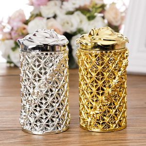 48 stks gouden borst snoepverpakkingsdoos bruiloft gunst mini cadeaubozen voedsel grade plastic transparante sieraden opslagcase feestbenodigdheden gouden of zilveren holle doos