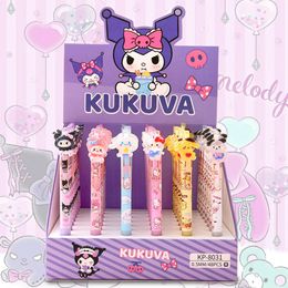 48 pcs/lot dessin animé résine presse stylo beau Kuromi stylo enfants cadeau 0.5mm Gel stylos fournitures scolaires Kawaii papeterie stylo écriture étudiant 3002