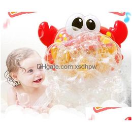 48pcs / lot corée bulle crabes jouets pour enfants drôle bain musique fabricant baignoire piscine savon Hine enfants salle de bain bébé goutte livraison Dhhw3