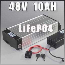 48V 10AH LIFEPO4 Batterij 48V 1000W achterste rek LifePo4 Lange levenscyclus Batterij