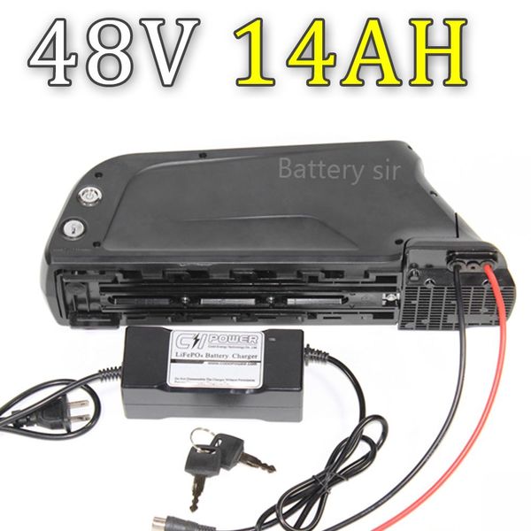 Batterie au lithium Sanyo 48v 14ah vélo électrique 48V 1000W 8fun bafang BBS02 BBSHD batterie de moteur avec carte BMS et chargeur