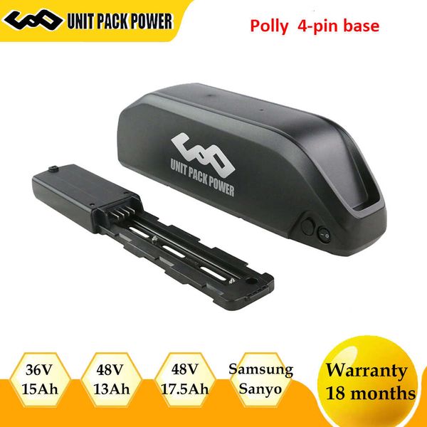 48V 17.5Ah 36V 15Ah EBike San-yo batería de bicicleta eléctrica de 4 pines tubo inferior batería de litio para 250W 350W 500W 750W 1000W