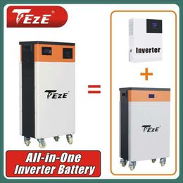 48V 200Ah 10KWh 51V LifePo4 Batterie Powerwall Tout-en-un Mobile ESS Intégré MPPT Onduleur Système BMS Stockage à Domicile Bateria Solaire