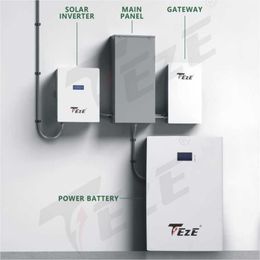 Batterie LifePO4 48V, 200ah, 51V, 10kwh, 15kwh, PowerWall, stockage d'énergie domestique, BMS intégré, électricité de secours pour maison solaire