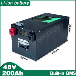 Batterie Lithium-polymère 48V, 200ah, avec chargeur, 100a, 200a, 250a, pour voiturette de Golf, Tricycle, moto, Scooter, véhicule électrique