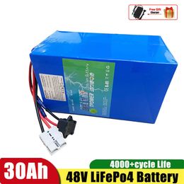 Batterie au Lithium 48V 20Ah 25Ah 30Ah 35Ah 40Ah Lifepo4 avec BMS pour chariot de Golf Ebike Scooter vélo Snowbike + chargeur 5A