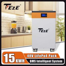 Batterie 48V 300Ah LiFePO4 TEZE 15KWh Powerwall 310Ah avec RS485 CAN intégré BMS ESS système de stockage solaire d'énergie domestique NOVAT