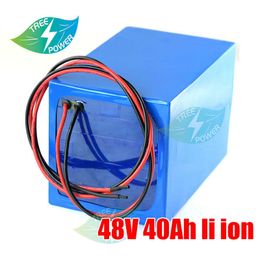 48V 40AH Batería de iones de litio baterías de iones de 48 V para batería de bicicleta eléctrica de 2000 W Bicycle Electric E Scooter + 5A Cargador